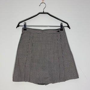 Vintage Black & White Houndstooth Pattern Skort